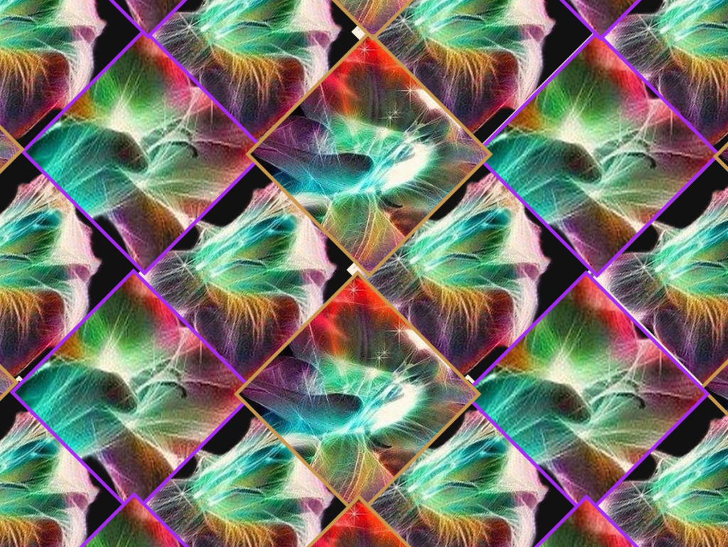 iridescent flower pattern