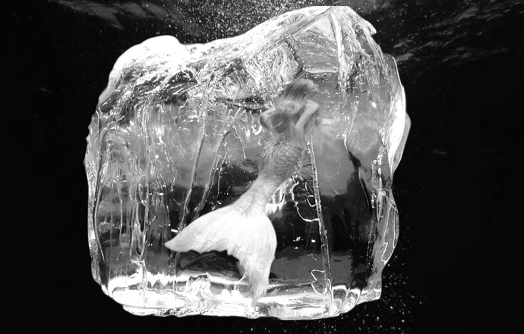 mermaid in ice website art