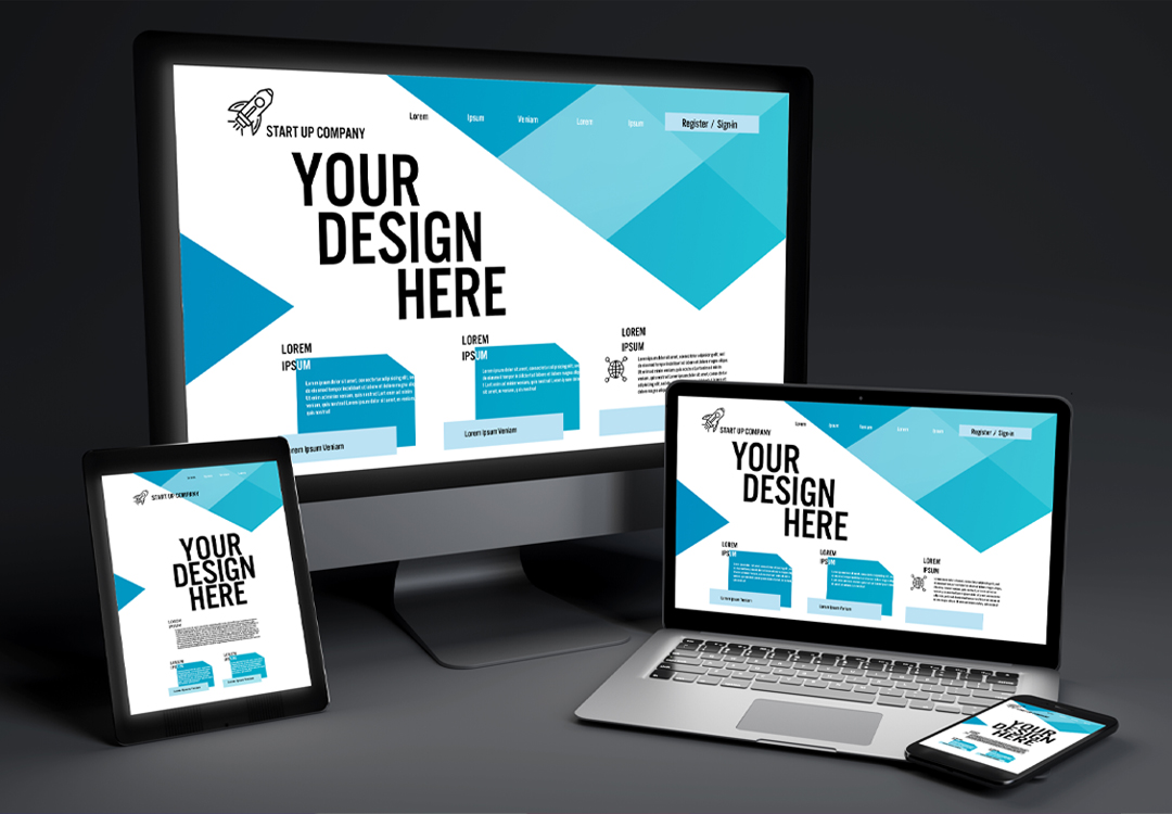 different devices with webdesign
